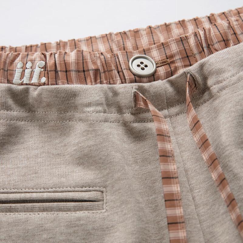 UNIFREE Korean Style Contrast Panel Straight Leg Casual Pants