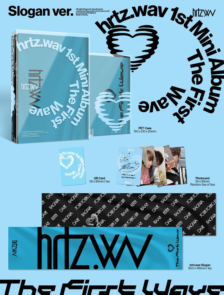 hrtz.wav The First Wave Kpop Album CD Photocard Official Limited Slogan Version