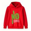 Unisex Kids Boys Girls Pullover Hoodie Sweatshirt, No Excuses Slogan Print Casual Soft Long Sleeve Hooded Top for Daily School Sport Wear, Ages 3-12 Y