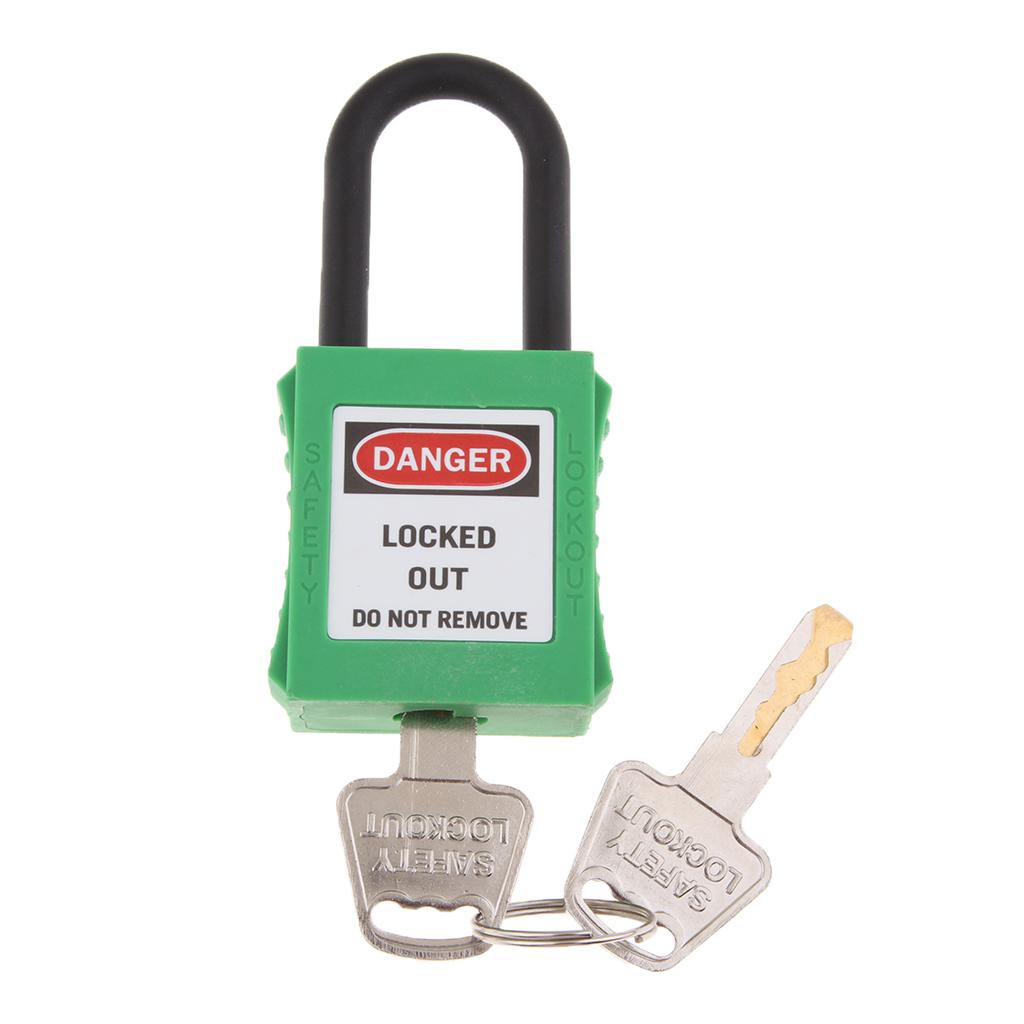 

Safety Lock Security Padlock Multi Color Non Slip Lock Latch with Writable Label for Machinery зелений