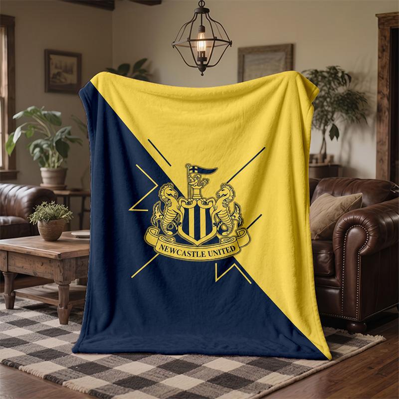 Coperta in Flanella con Stampa del Newcastle United Calcio Morbida Calda Coperta da Divano Letto per Casa Ufficio Camera da Letto