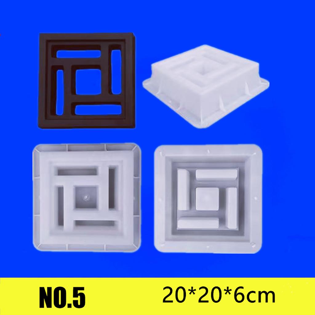 20*20*6cm Cement Mold Hollow Plastic Brick Mold Grid Background Wall Decoration Garden Window Flower Fence Wall Mold