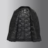 2025 Men's Plus Size Camouflage Leather Down Jacket with Lapel - Trendy Warm Winter Outerwear