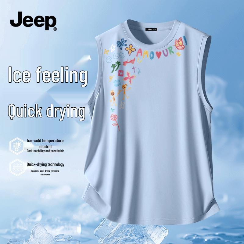 

Jeep Men s Ice Silk Cooling Quick-Dry Tank Top 4XL