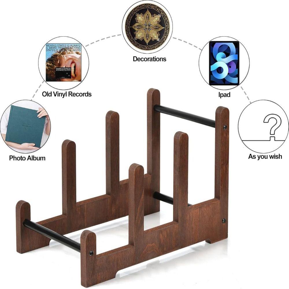 3-Tier Design Vinyl Record Holder Space Saving Vinyl Record Storage Album Display Stand  Album Book