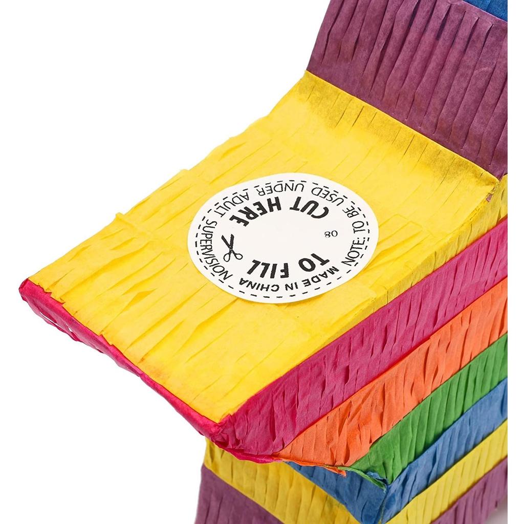 BLUE PANDA Small Rainbow Star Pinata for Cinco De Mayo Kids Birthday Party (12")