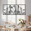 Aesthetic Metal Wall Art for Living Room, Bedroom Office Decor, Minimalist Nature Plant Prints, Easy to Hang, Housewarming Gift for Women
