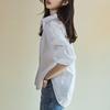 New Spring Fashion Style Slimming Shirt for Women's Solid Color Large Size Shirt