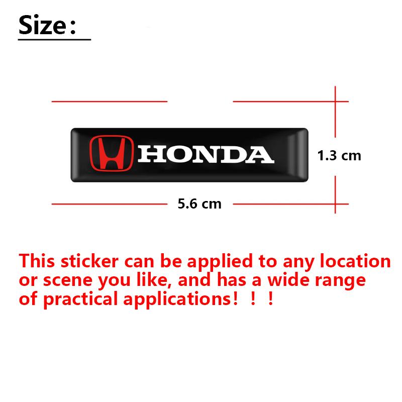 2/4/10Pcs 3D Car Badge Decorative Stickers For Honda Jazz HRV Prelude Insight Odyssey Vezel 5th City CRX Pilot B-series D-series