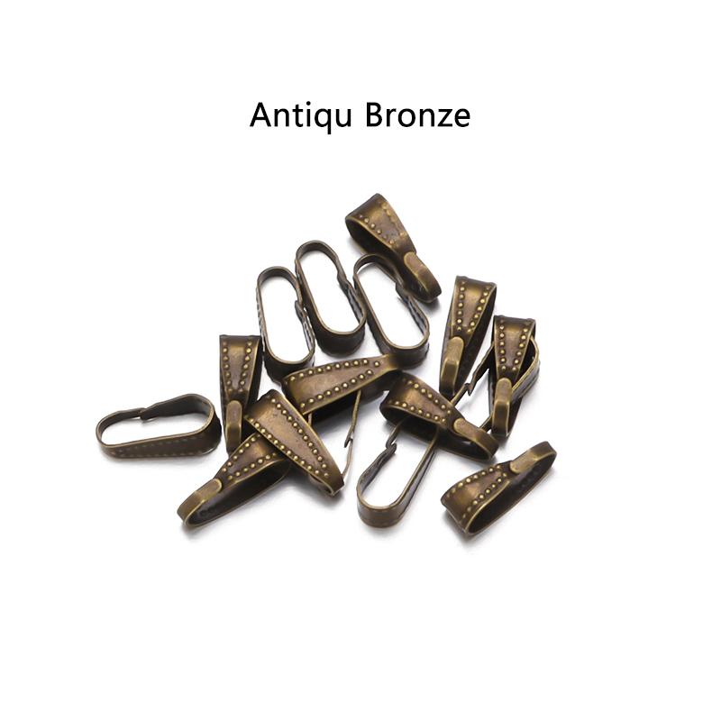 

100pcs/Lot Gold Color Pendant Clasp Connectors Clips Connectors For Jewelry Making Finding DIY Necklace Accessories Supplies античный бронзовый