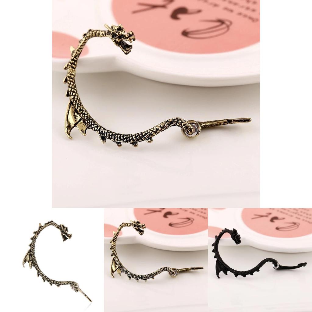 Exaggerated Vintage Punk Ear Pendants With Metallic Finish For Creative Style