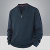 Herren Sweatshirt mit halbem Reißverschluss, große Größe - Weiches und hochwertiges Gewebe, Rundhalsausschnitt, Lockerer lässiger Sport-Pullover mit langen Ärmeln
