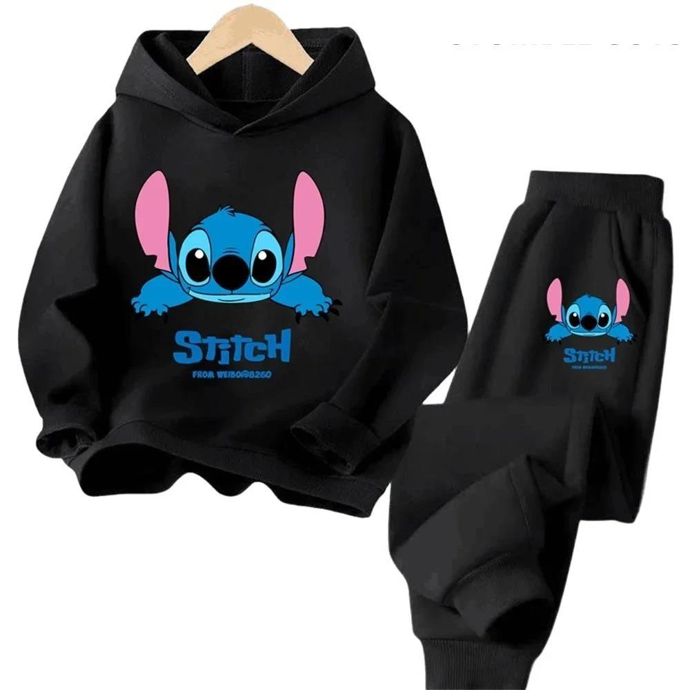 

Children Hoodies Stitch Kawaii Fashion Pullover Sweatshirt Anime Trucksuit Manga Cartoons Girls Boy Kids Autumn Casual Clothes 160cm