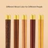 5 Pairs Luxury Natural Wood Chopsticks Reusable Non-slip Wooden Chopsticks Set Multi Color Eco-Friendly Healthy Chinese Chop Sticks