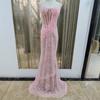 European and American hip-wrapped slim-fitting fishtail tube top sexy long sequined banquet evening dress bridesmaid dress