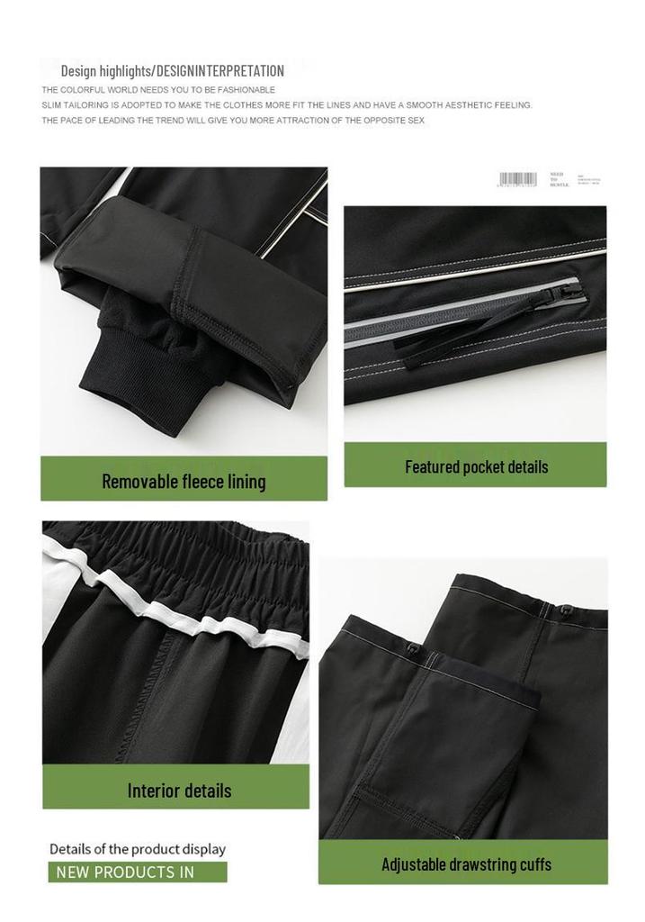 Unisex Waterproof 3-in-1 Fleece-Lined Windproof Work Pants for Autumn/Winter Outdoor Activities