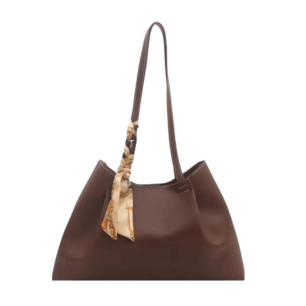 Soft Large Capacity Tote Bag Waterproof Underarm Bag Retro PU Shoulder Bag  Daily