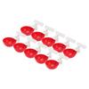 10 Set Chicken Drinking Cup Automatic Water Drinker Big Red Plastic Bowl for Duck Bird Hen G3 4