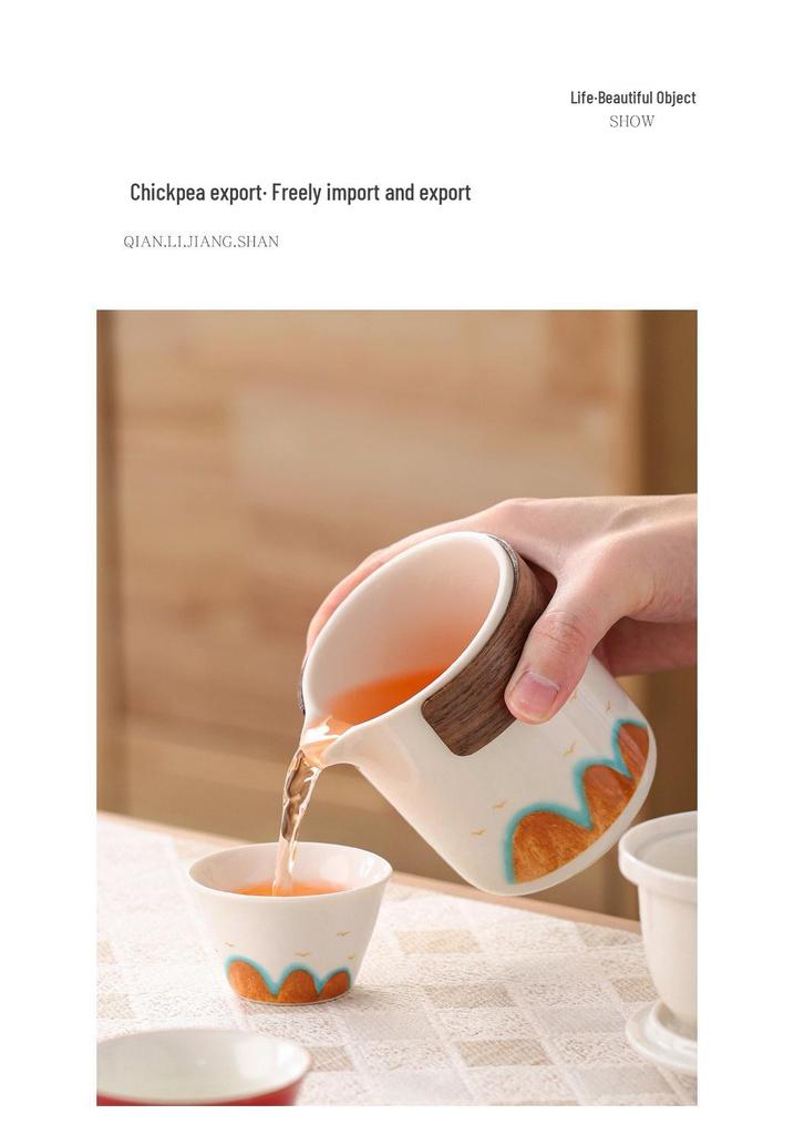 National Trend Ceramic Travel Tea Set - Portable Business Souvenir, Cultural Creative Gift with Custom Logo Option