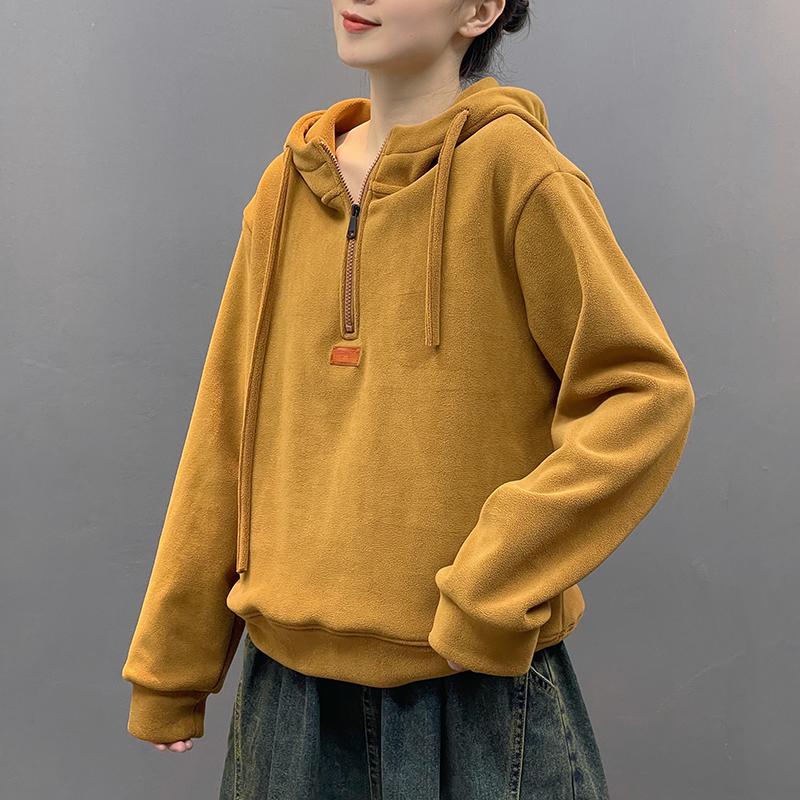 Femei cu glugă mânecă lungă lejeră moale toamnă nouă casual topuri tricou tricou pulover