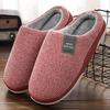 Men's Home Slippers 2024 Winter Warm Fuzzy Lined Male House Shoes Stripe Soft Memory Foam Non-slip Indoor Slipper Man Plus Size