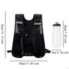 Wanderweste mit 500ml Wasserflasche Tagesrucksack Reflektierendes Design Mehrzweck Atmungsaktiv für