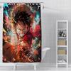 Shower Anime For L-Luffys Curtain Waterproof Polyester Fabric Paint Colorful Bath Curtains Home Bathroom Decor Curtain With Hook