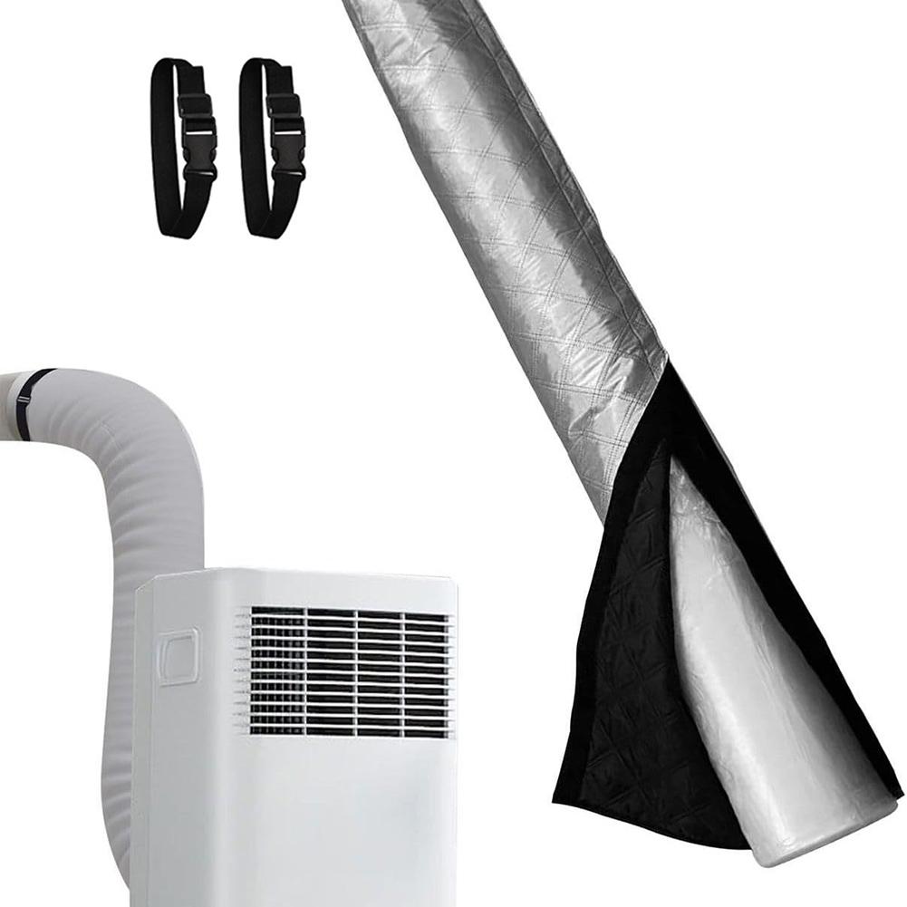 Air Conditioner Hose Insulation Sleeve for Exhaust Duct Protection with 2 Straps for Optimal Temperature Maintenance