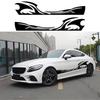 2 ks Vlnité Plamenové Grafiky Boční Samolepky na Karoserii Auta Plamenové Závodní Sportovní Pruhy Vinylové Obtisky pro Auto Univerzální