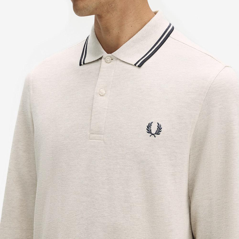 Fred Perry [M3636] Long Sleeve Twin Tip Fred Perry Shirt - Forged/Anchor Grey Afpm2533636-W50
