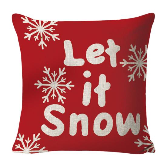 45x45СМ Рождественская наволочка Merry Xmas Снежинка Принт букв Наволочка для диванной подушки Декоративная квадратная наволочка для подушки для дивана спальни One Size C 628₽