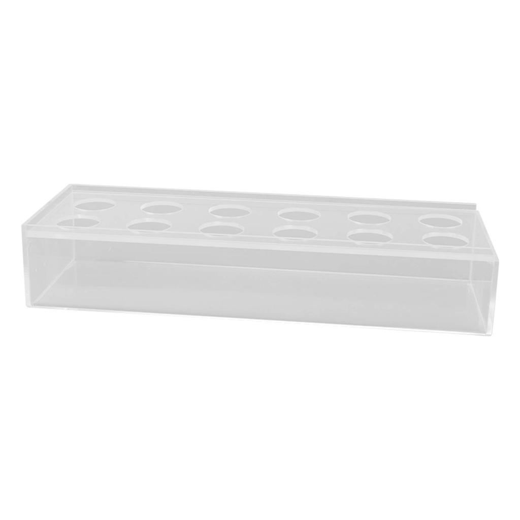 Clear Acrylic Flower Vase Multi Holes Elegant Decorative Long Rectangle Vase for Wedding Home Dining Table Decor 30cm