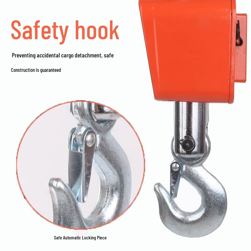 500kg Electronic Crane Scale, Handheld Industrial Hanging Scale, 1 Ton, 3T-5T Capacity, Electronic Crane Hook Scale