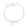 Elegant Silver Plated Bracelet Featuring Minimalist Korean Design And Playful Shark Elements For Fashion Forward Women