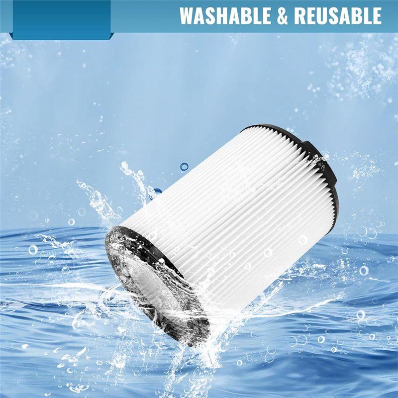 A20F-VF4000 Replacement Cartridge Filter For Ridged 72947 Wet Dry Vac 5 To 20-Gallon 6-9 Gal Husky,2 Pack