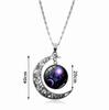 Twelve Zodiac Moonlight Gemstone Necklace Women's Fashion Accessory Collarbone Chain Birthday Gift