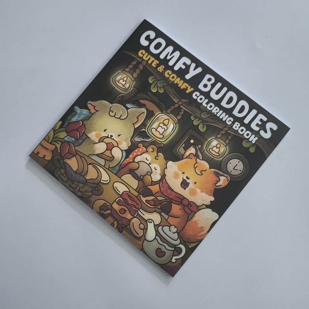 Comfy Buddies Cute & Comfy Coloring Book for Adults Cute Drawing Book Perfect Gift for Party and Birthday