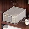 Stackable White Storage Box Large Capacity Metal Organizer Minimalist Drawer