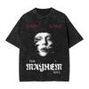 Lady Gaga Mayhem Ball Tour T-Shirts Gewaschene Harajuku T-Shirts Neuheit Herren Damen Oberteile Streetwear Bedrucktes T-Shirt