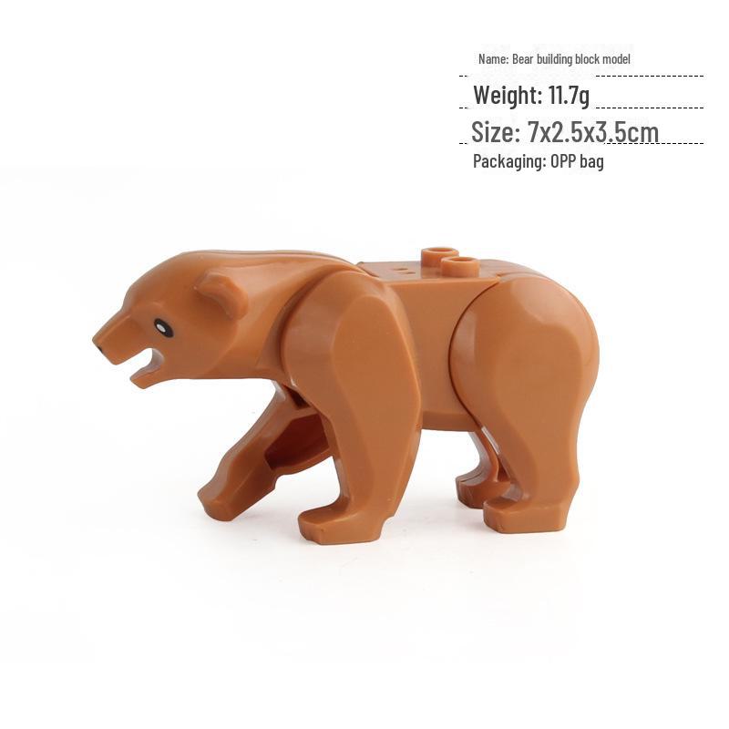 JLB Animal Assembly Puzzle and Building Blocks Gift Set: Giraffe & Polar Bear Variety