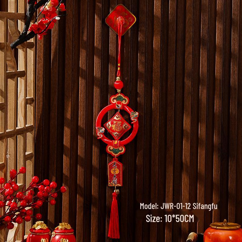 2026 Jahr des Pferdes Fu Plakette Festliche Anhänger für den Innenbereich zur Dekoration von Eingangsbereich und Wohnzimmer