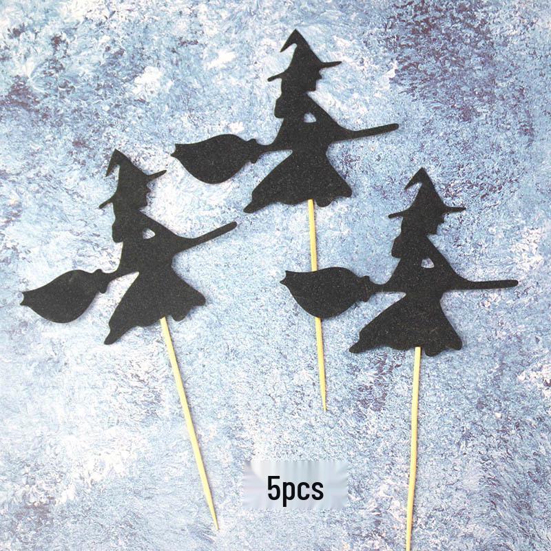 Baking Halloween Cake Decoration: Bat, Spider, Witch, Ghost House Topper