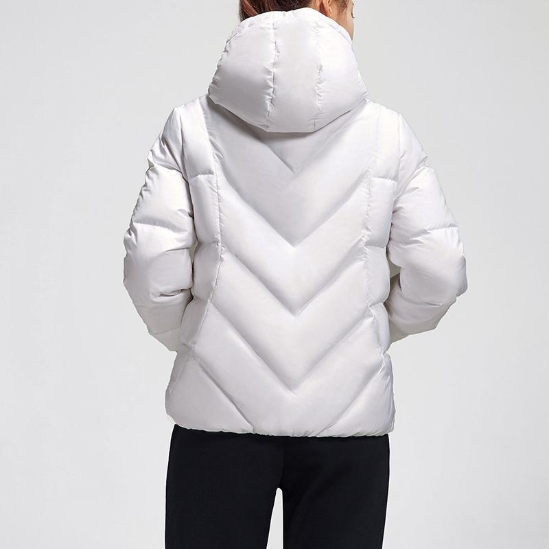 Adidas Neo Sports Casual Breathable Hooded Jacket Down Coat Winter Women Outerwear White DU2359