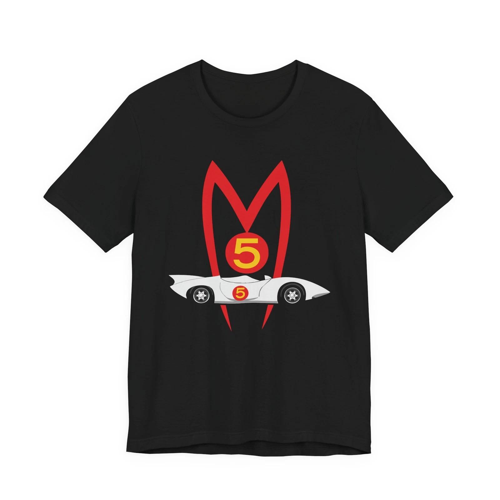 Men s and Women s T-shirts Retro Racing Mach 5 Speed Racer Logo M