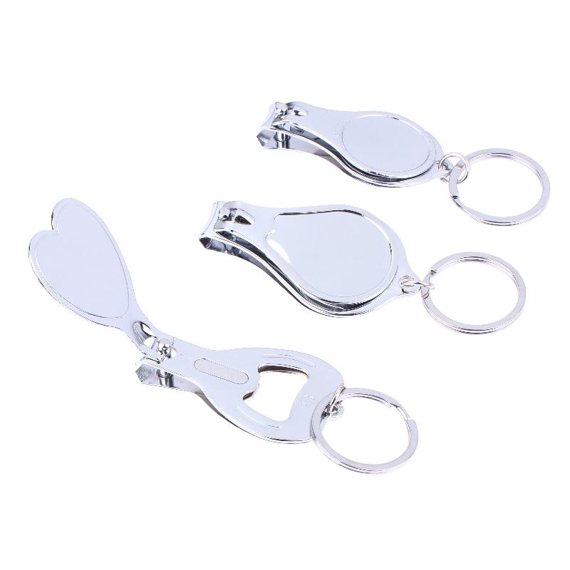 5Pcs Multifunctional Nail Clippers Set With Bottle Opener Keyring Metal Cutter Kit For Outdoor Manicure Travel Use
