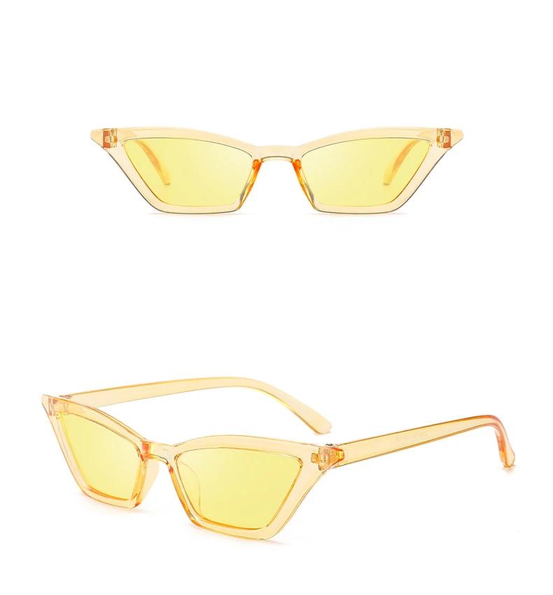 Fashion Vintage Multicolored Clear Cat EyeTransparent Glasses Sunglasses Candy Color Sunshades Sunglasses For Ladies