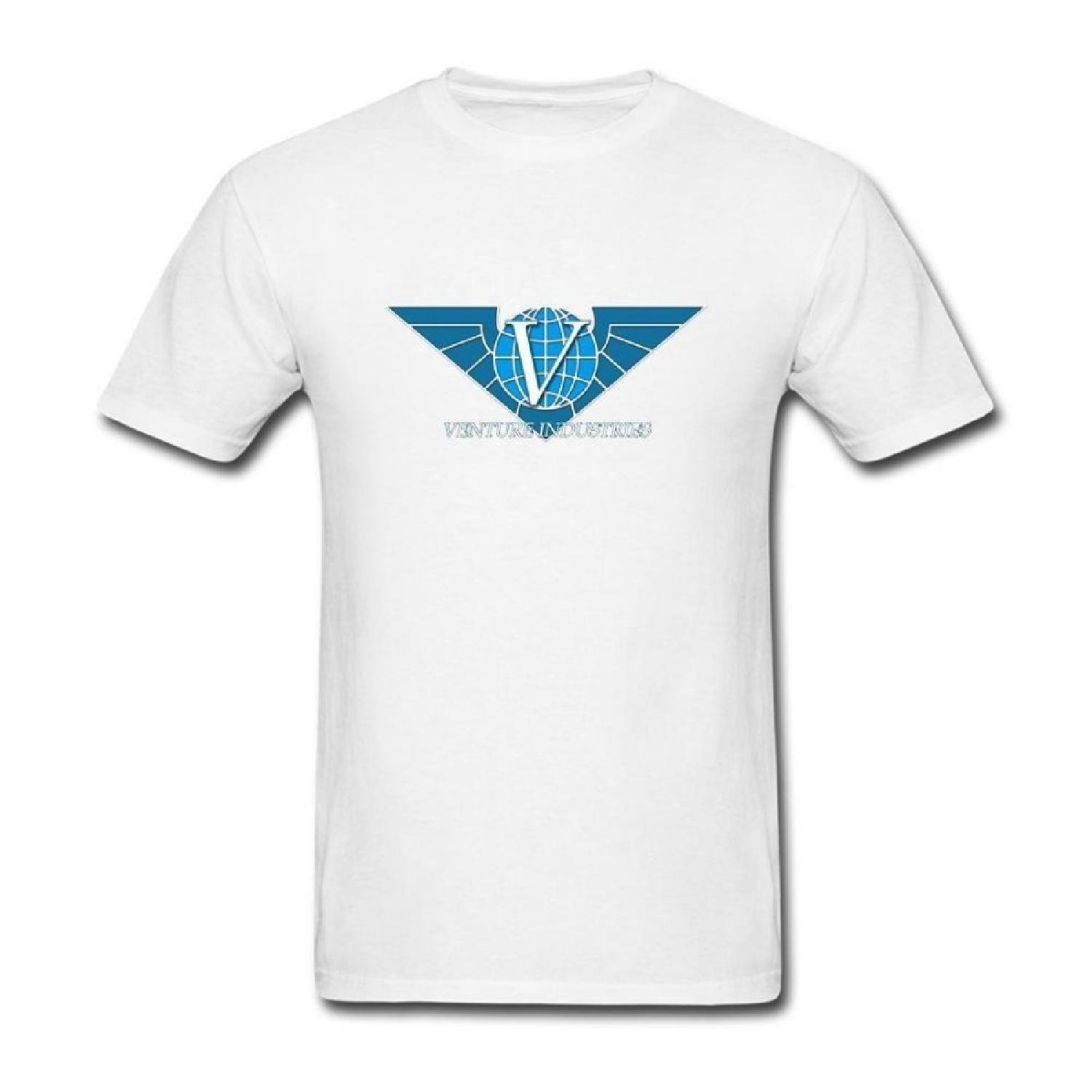 JuDian Футболка с логотипом Venture Bros Venture Industries для мужчин XXXXXL белый