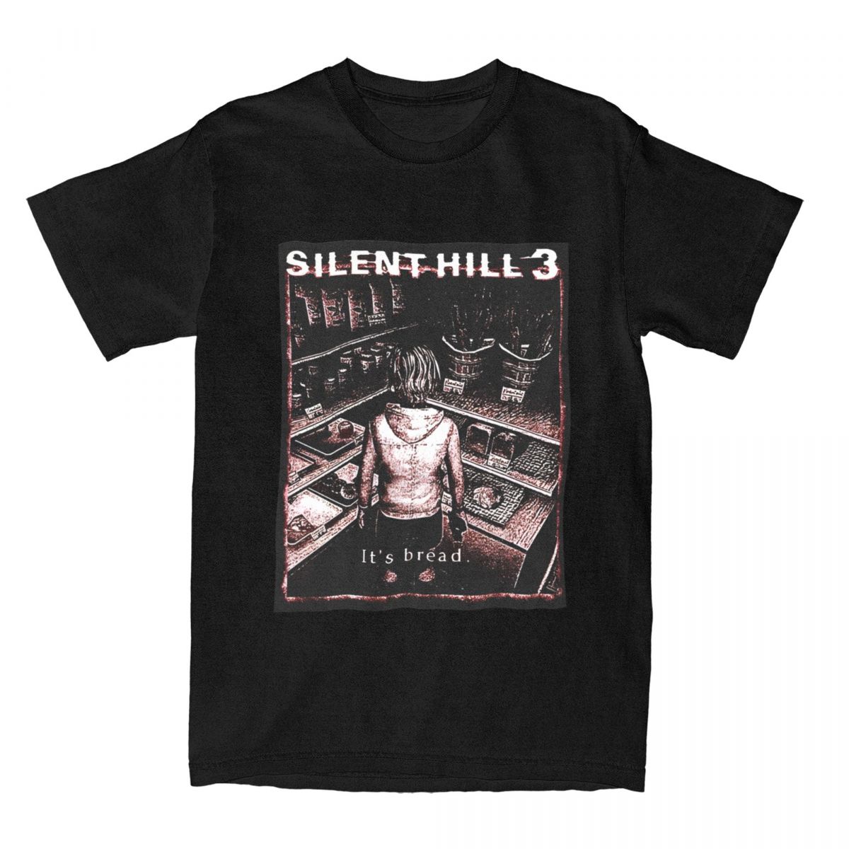 

Це Хліб Silent Hill 3 Футболка Гра Жахів Літні Футболки з Іграми Жахів 100% Бавовняна Футболка для Пари з Коротким Рукавом L