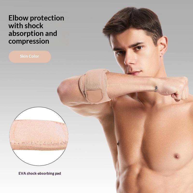 

1Pcs Elbow Braces For Tendonitis Tennis Golf Elbow Forearm Brace Strap And Compression Pad Wraps Elbow Support Band Relieve Pain телесный