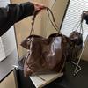 Large Capacity Womens Tote Bag With Rhombus Quilting Chain Strap PU Leather Shoulder Crossbody Daily Streetwear